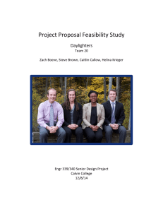   Project Proposal Feasibility Study  Daylighters 