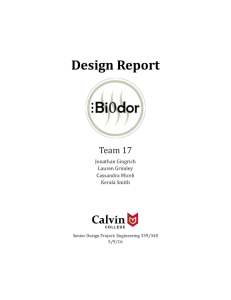 Design Report  Team 17 Jonathan Gingrich
