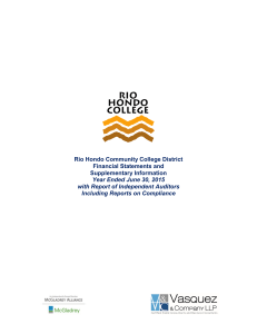 Rio Hondo Community College District Financial Statements and Supplementary Information