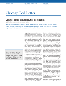 Chicago Fed Letter Common sense about executive stock options