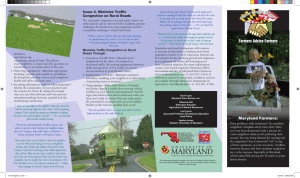 Issue 4. Minimize Traffic Congestion on Rural Roads