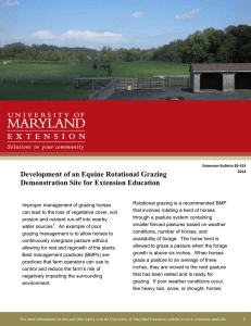 Development of an Equine Rotational Grazing Demonstration Site for Extension Education