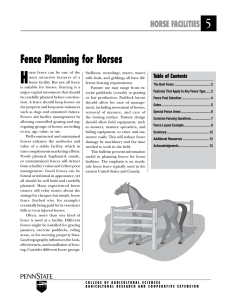 H 5 Fence Planning for Horses