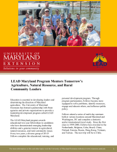 LEAD Maryland Program Mentors Tomorrow’s Agriculture, Natural Resource, and Rural Community Leaders