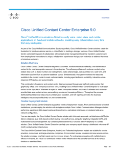 Cisco Unified Contact Center Enterprise 9.0