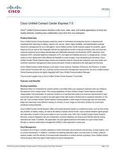Cisco Unified Contact Center Express 7.0