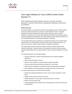Cisco Agent Desktop for Cisco Unified Contact Center Express 7.0