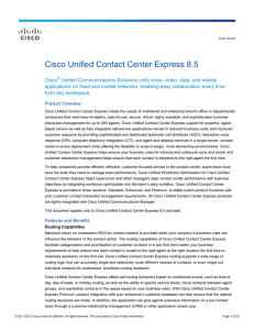 Cisco Unified Contact Center Express 8.5