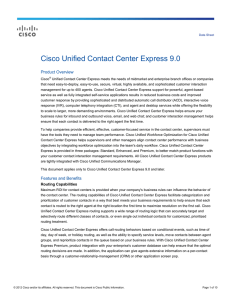 Cisco Unified Contact Center Express 9.0 Product Overview