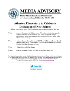 Atherton Elementary to Celebrate Dedication of New School