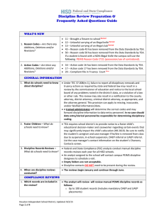 Discipline Review Preparation &amp; Frequently Asked Questions Guide