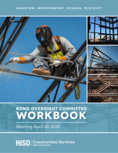 WORKBOOK Meeting April 26, 2016 BOND OVERSIGHT COMMITTEE