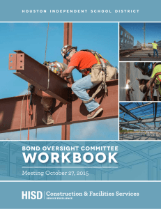 WORKBOOK Meeting October 27, 2015 BOND OVERSIGHT COMMITTEE