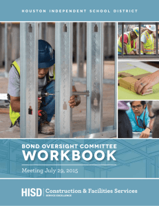 WORKBOOK Meeting July 29, 2015 BOND OVERSIGHT COMMITTEE