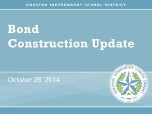 Bond Construction Update October 28, 2014