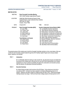 CONSTRUCTION AND FACILITY SERVICES