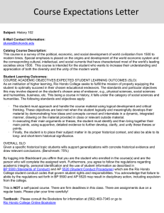 Course Expectations Letter