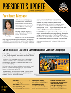 President’s Message COVERING NOVEMBER 2014
