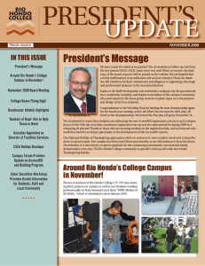 PRESIDENT’S UPDATE President’s Message