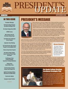 PRESIDENT’S UPDATE PRESIDENT’S MESSAGE IN THIS ISSUE