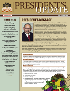 PRESIDENT’S UPDATE PRESIDENT’S MESSAGE IN THIS ISSUE