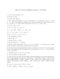 Math 113 - Review Worksheet 2 answers - 10/7/2015