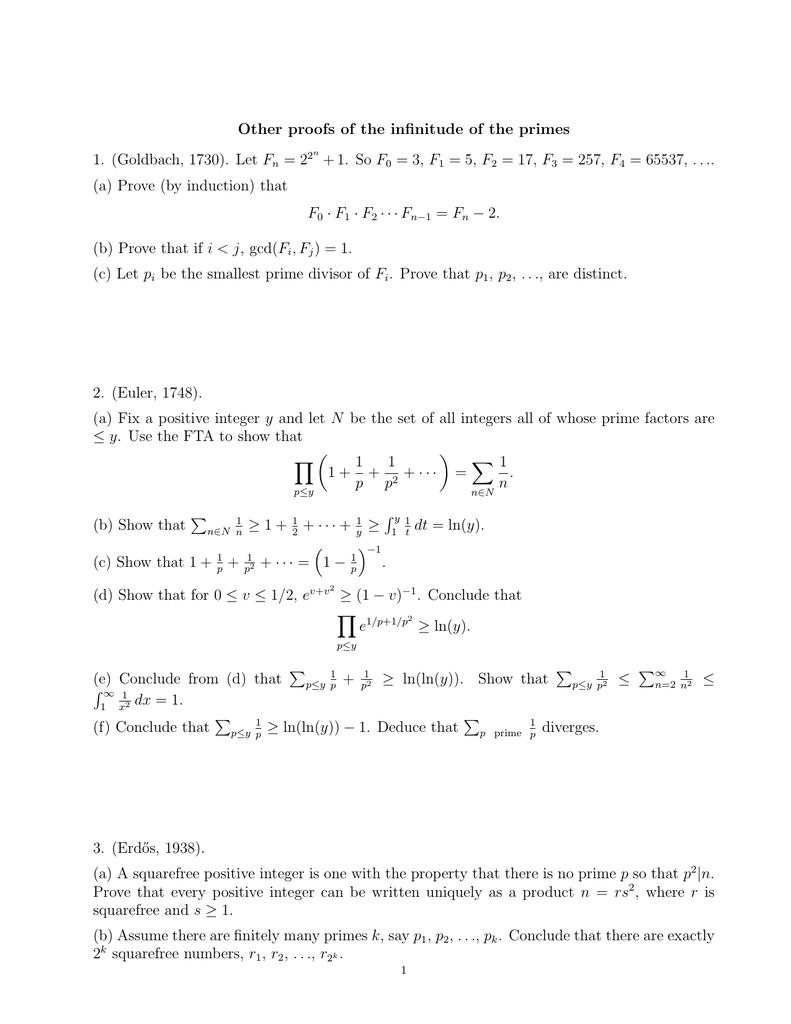 Other Proofs Of The Infinitude Of The Primes 2