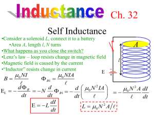 Ch. 32 Self Inductance A