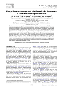 Fire, climate change and biodiversity in Amazonia: a Late-Holocene perspective