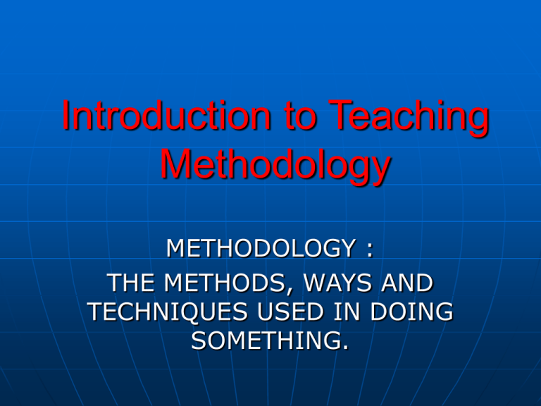teaching methodology essay