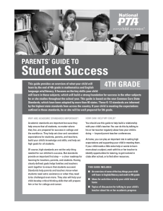 Student Success 4Th GradE parEnTS’ GuIdE To
