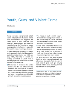 Youth, Guns, and Violent Crime