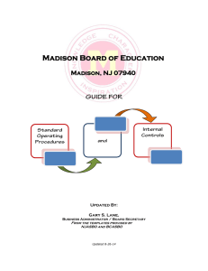 Madison Board of Education  Madison, NJ 07940 June, 2