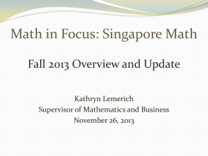 Math in Focus: Singapore Math, November 2013
