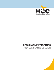 LegisLative Priorities 83 LEGISLATIVE SESSION rd