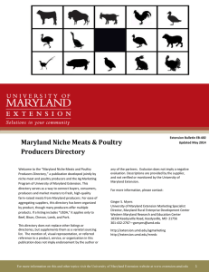 Maryland Niche Meats &amp; Poultry Producers Directory  i