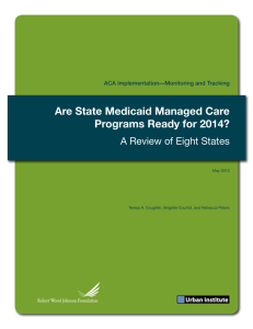 Are State Medicaid Managed Care Programs Ready for 2014?