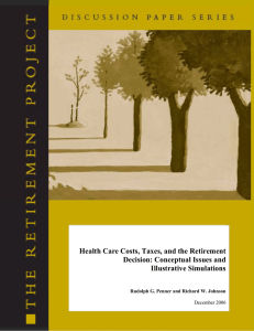 Health Care Costs, Taxes, and the Retirement Decision: Conceptual Issues and
