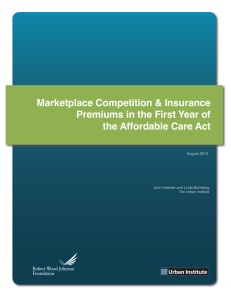 Marketplace Competition &amp; Insurance Premiums in the First Year of August 2014