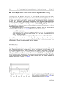 8.4 Technological and economical aspects of geothermal energy