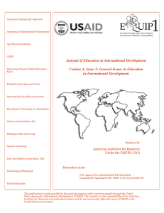 Journal of Education in International Development