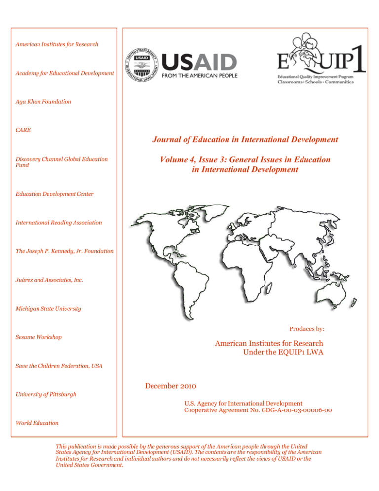 research topics in international development
