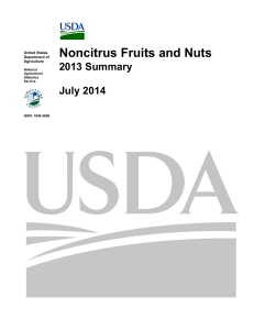 Noncitrus Fruits and Nuts 2013 Summary  July 2014