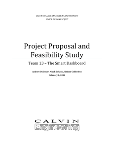 Project Proposal and Feasibility Study Team 13 – The Smart Dashboard