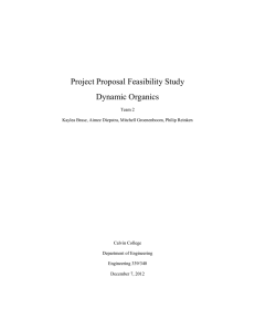 Project Proposal Feasibility Study Dynamic Organics