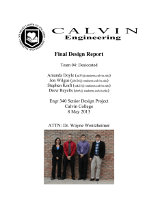 Final Design Report  Team 04: Desiccated Amanda Doyle (