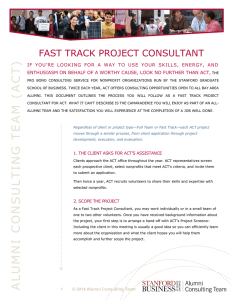 ) T FAST TRACK PROJECT CONSULTANT