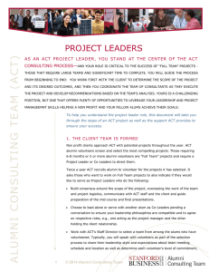 ) T C PROJECT LEADERS