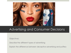 Advertising and Consumer Decisions