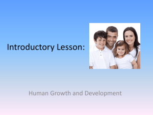 Introductory Lesson: Human Growth and Development